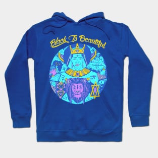 Neon Blue Black King Wise King Black Is Beautiful Hoodie